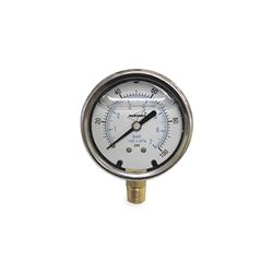 American Granby "Harvard" 2.5" Liquid Filled Pressure Gauge 0-100 PSI 1/4" Lower Mount pressure gauge, well gauge, 0-100 PSI Gauge