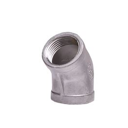 304 Stainless Steel 45° Elbow 1" elbow, stainless steel fitting, stainless steel elbow, stainless steel 304, 304, threaded, threaded pipe fitting, ninety degree elbow, SSLL9010