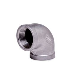 304 Stainless Steel 90° Elbow 3/4" elbow, stainless steel fitting, stainless steel elbow, stainless steel 304, 304, threaded, threaded pipe fitting, ninety degree elbow, SSLL9007