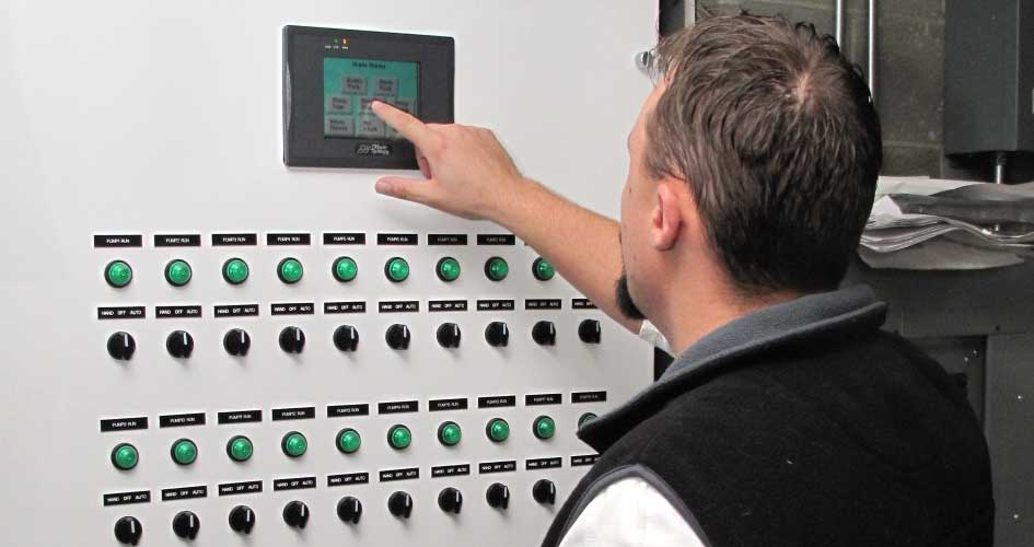 TComm control panel with touch interface