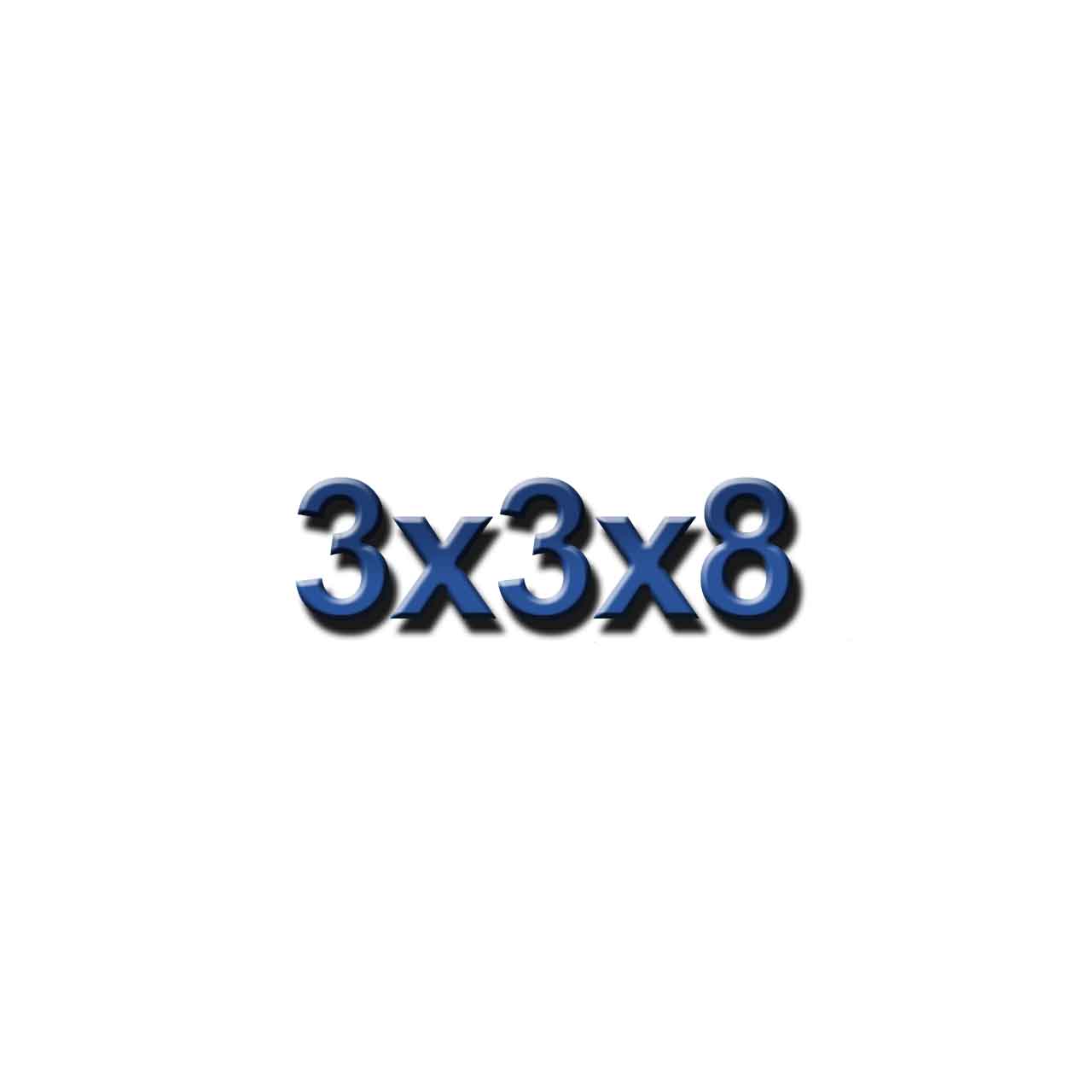 3x3x8