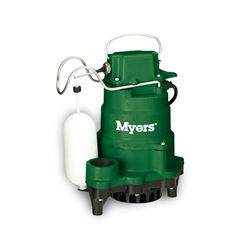 Myers MCI050M 20 Sump Pump 0.5 HP 115V 20' Cord Manual Myers MCI033, MCI050, sump pump, utility pump, dewatering pump, basement pump, effluent pump