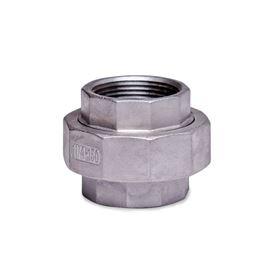 304 Stainless Steel Union 1.25" union, stainless steel fitting, stainless steel union, stainless steel 304, 304, threaded, threaded pipe fitting, SSLU12