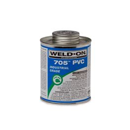 Weld-On 10100 PVC 705 Clear Industrial Grade Cement Quarter Pint pvc compound, PVC glue, cement, PVC Cement, primer, glue, pvc cleaner, hot glue, pvc primer, pipe primer, P-70, p70, Weld On, weldon, 10101