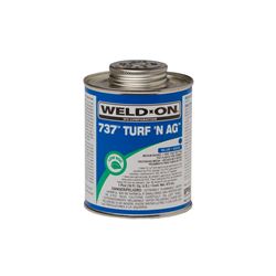 Weld-On 10990 PVC 737 TURFN AG "Blue" Pipe Cement Pint pvc compound, PVC glue, cement, PVC Cement, primer, glue, pvc cleaner, hot glue, pvc primer, pipe primer, P-70, p70, Weld On, weldon, turfn, 10990